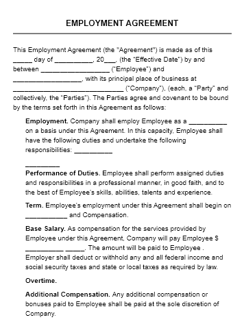 Employment Agreement