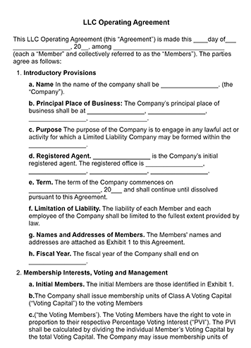 LLC Operating Agreement