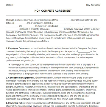 Non Compete Agreement