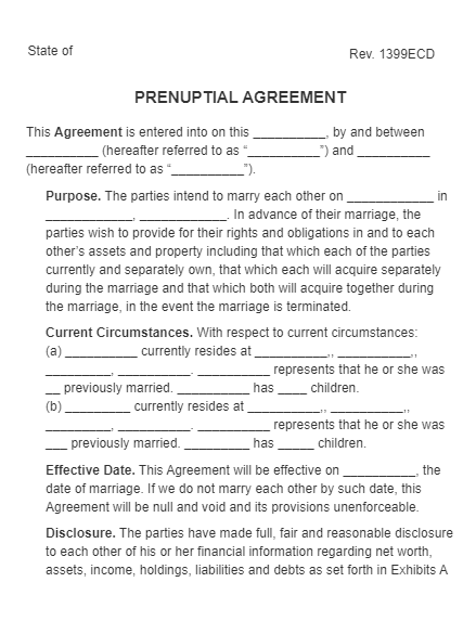 Prenuptial Agreement